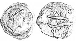 Ольвія. Діхалк. Мідь. 380—350 рр. до. н. е.