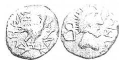 Ольвія. Дупондій. Мідь. 180—185 рр. до н. е.