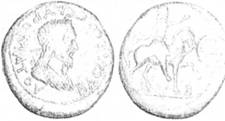 Боспорське царство. Савромат II. Подвійний денарій. Ауріхалк. 174—211 рр.
