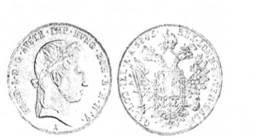 Австрійська імперія. Фердинанд І. Талер. Срібло. 1845 р.