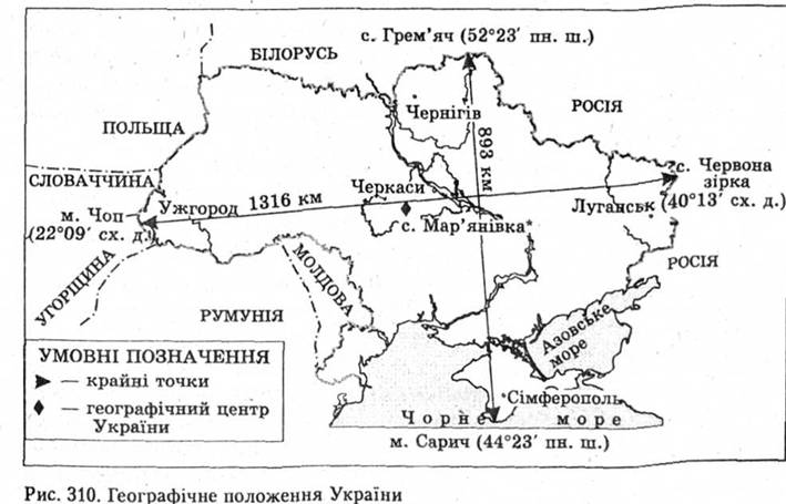 Географічне положення України