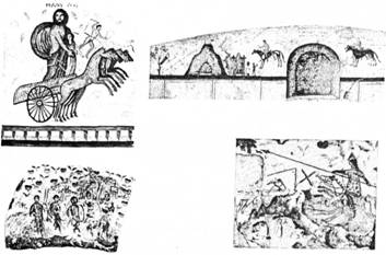 Фрагменти розпису боспорських склепів І — початку III ст.