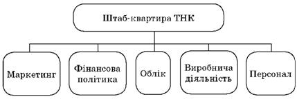 Функціональна структура управління ТНК