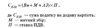Сума ПДВ на товари, які ввозяться на митну територію України, розраховується за наступною формулою: