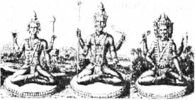 Описание: Вішну, Шива, Брахма — верховна трійця індуїстського пантеону